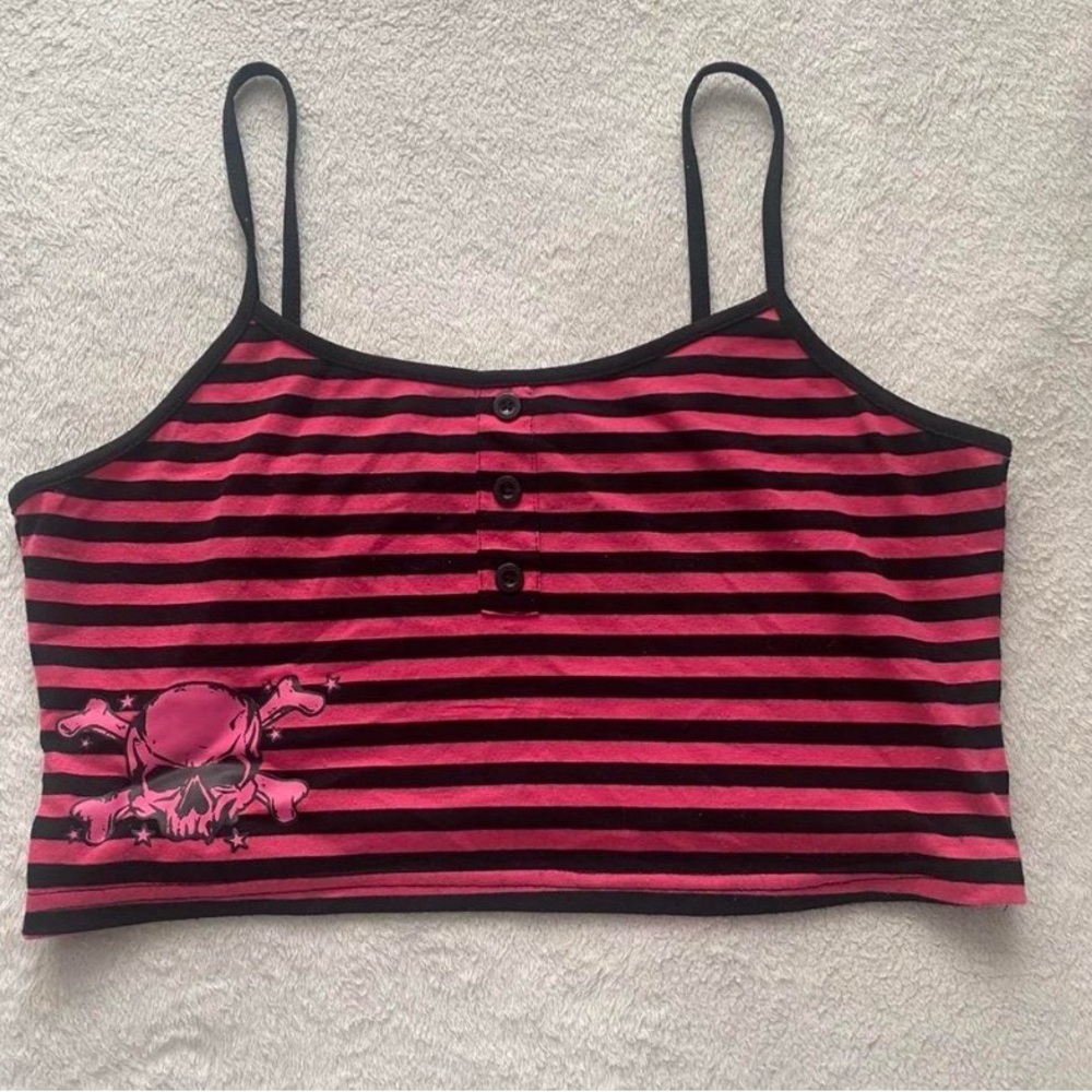 stripped skull cami
